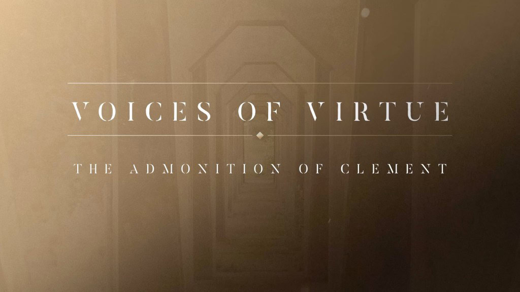 Book cover for Voices of Virtue with title and subtitle on a dark background.