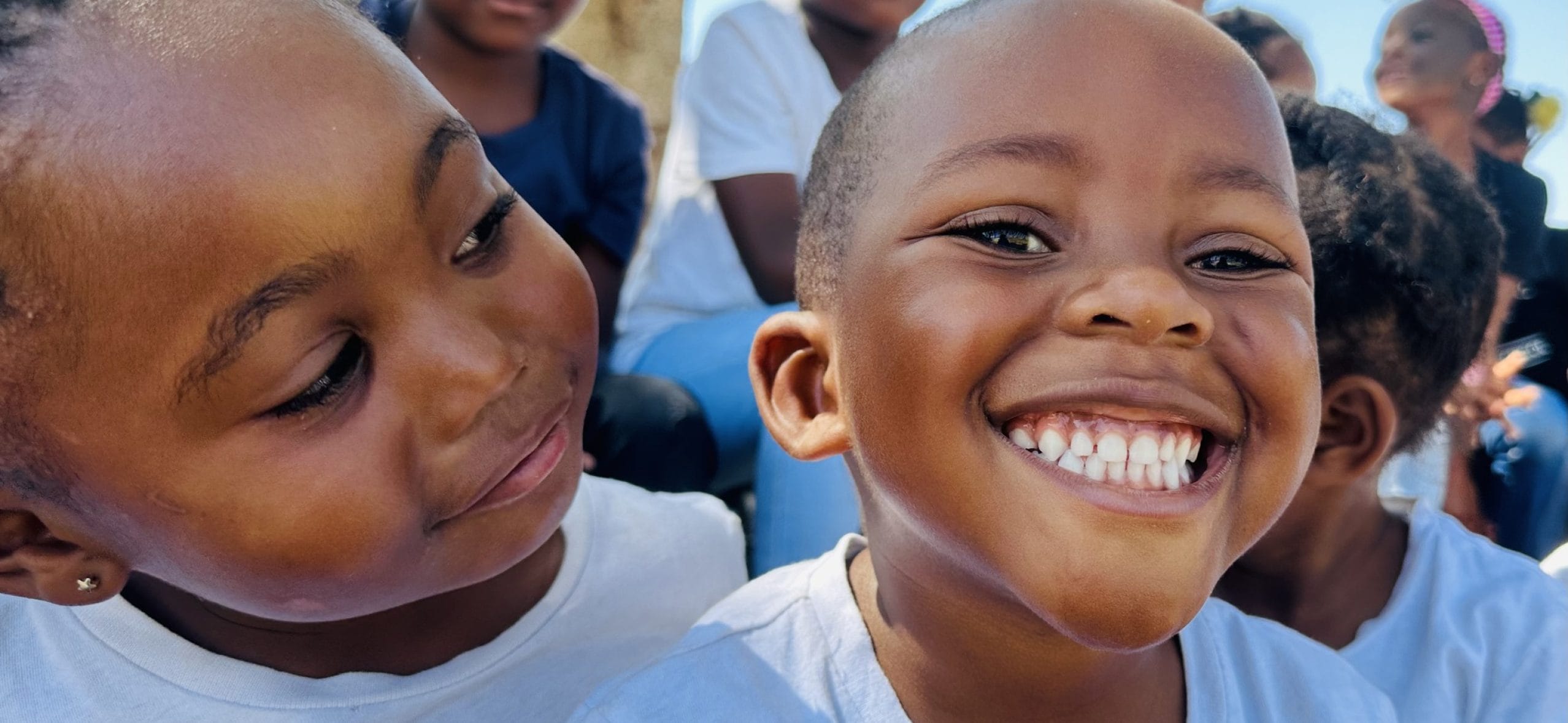 Happy children in a cultural environment.