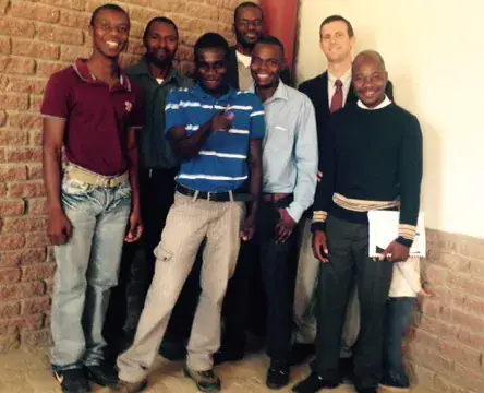 Group of students and faculty at Limpopo Bible Institute in South Africa.