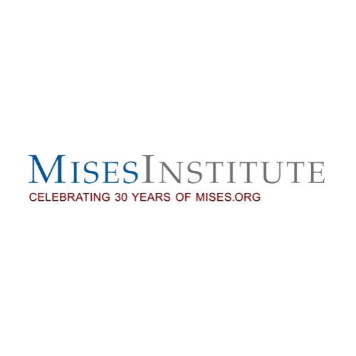 Mises Institute logo with text celebrating 30 years of Mises.org.