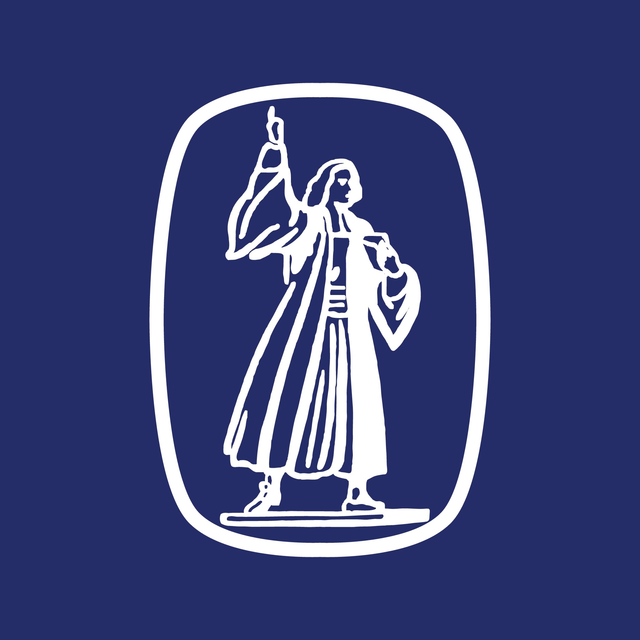 Logo of Between Two Cultures featuring a woman holding a torch.